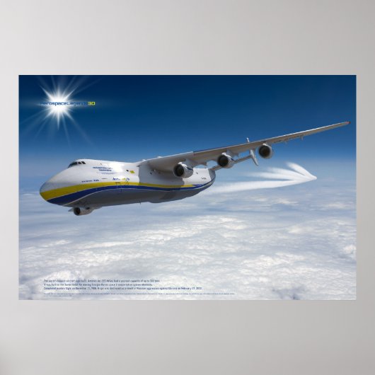 An-225 Mriya: 世界最大の航空機 3Dポスター ポスター (正面)