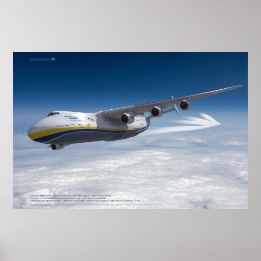 An-225 Mriya: 世界最大の航空機 3D ポスター (正面)