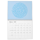 An A-maze-ing Year Calendar カレンダー (2月 2027)