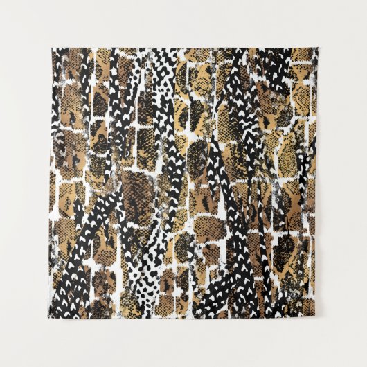 An abstract design that transforms an animal skin タペストリー (正面)