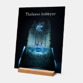 An acrylic sign of "The Prayer Ruins and Guardians アクリルサイン (傾斜)