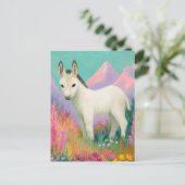 An Adorable White Donkey ポストカード (スタンド正面)