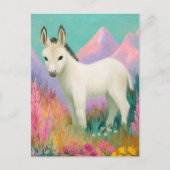 An Adorable White Donkey ポストカード (正面)