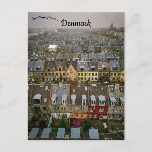 An Aerial View of Copenhagen Denmark ポストカード (正面)