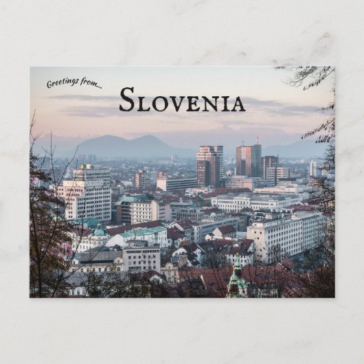 An Aerial View of Ljubljana Slovenia ポストカード (正面)