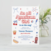 An All American Girl Baby Shower 招待状 (スタンド正面)