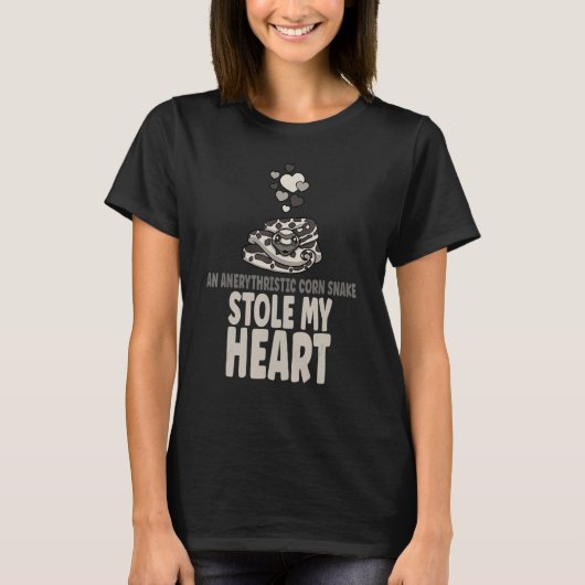 An Anerythristic Corn Snake Stole My Heart Tシャツ (正面)