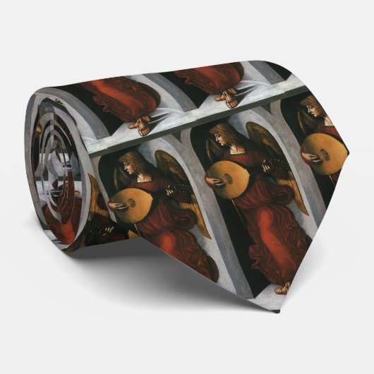 An Angel in Red with a Lute by Leonardo da Vinci ネクタイ (ロール)