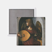 An Angel in Red with a Lute by Leonardo da Vinci マグネット (正面/裏面)