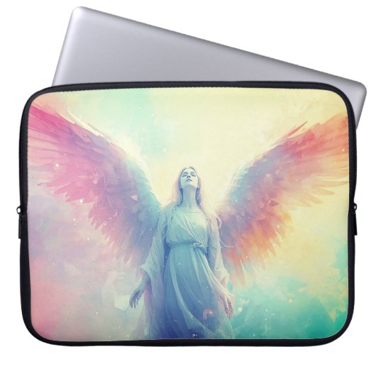 An Angel on a 15" Electronics Bag ラップトップスリーブ (正面)