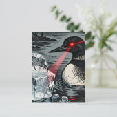 An Angry Minnesota Loon Melting Ice ポストカード (スタンド正面)