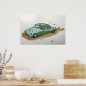 An antique 1950's era sedan ポスター (キッチン)