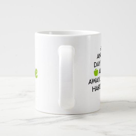 「An Apple a Day」を使用したジャンボサイズマグ ジャンボコーヒーマグカップ (裏面)