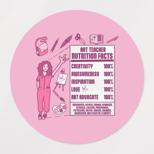 An Appreciation to Art Teachers - Perfect Gift  ラベル (デザイン1)