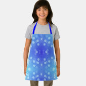 An apron with a blue and light blue polka dot  エプロン (インサイチュ)