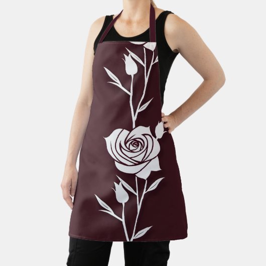An Arrangement Of Minimalist Single Line Roses エプロン (インサイチュ)