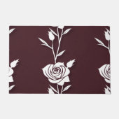 An Arrangement  Of Minimalist Single Line Roses  ドアマット (正面)