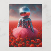 An astronaut in a pink tutu disco ball head  ポストカード (正面)