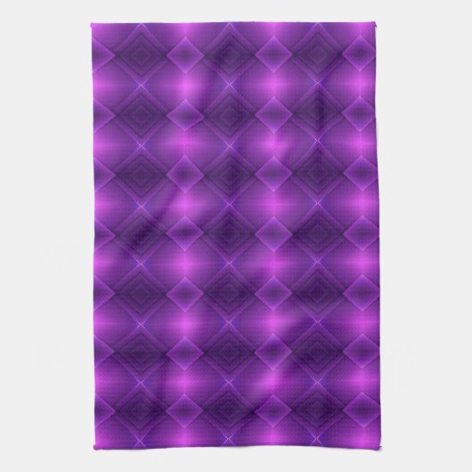 An  display a purple patterned tapestry  キッチンタオル (縦)