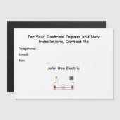 An Electrician's Magnetic Invitation for Clients マグネット招待状 (正面/裏面)