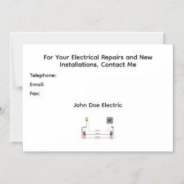 An Electrician's Magnetic Invitation for Clients マグネット招待状