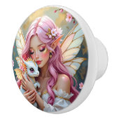 An Elegant Fairy and her Baby Dragon   セラミックノブ (右)