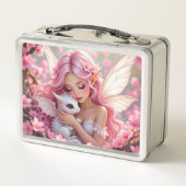 An Elegant Fairy and her Baby Dragon Personalized メタルランチボックス (裏面)