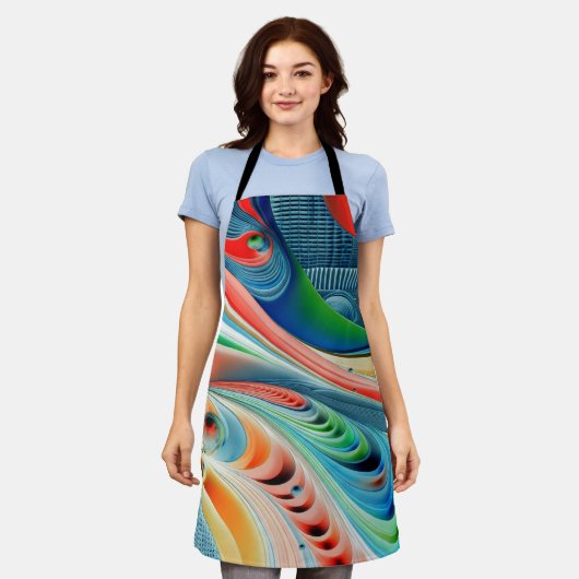 An elegant multicolor classic pattern  エプロン (着用した状態)