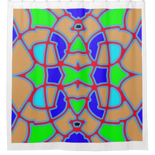 An elegant seamless multicolor classic design sho シャワーカーテン (正面)