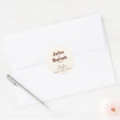 An elegant Wedding Design - United Rings ラウンドシール (封筒)
