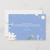 An elegant wedding in light blue with wildflowers. ノートカード (裏面)
