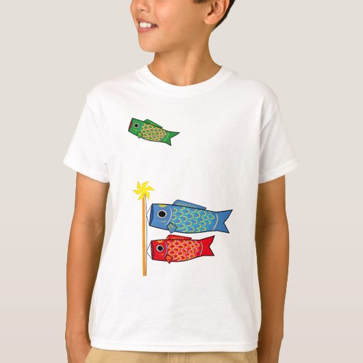 An illustration of Koi-nobori , Japanese tradition Tシャツ (正面)