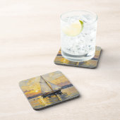 An Impasto Illustration of a Sailboat at Sunset コースター (右側)