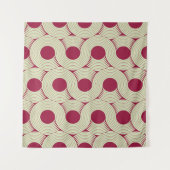 an infinite moebius stripe seamless tile, in red a タペストリー (正面)