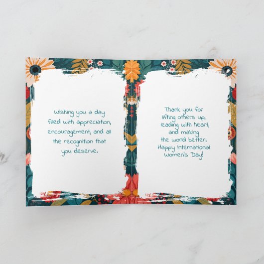 An Inspirational International Women's Day カード (内部)