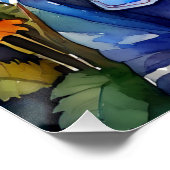 an intelligent watercolor Hedgehog ポスター (コーナー)