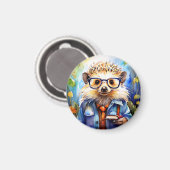 an intelligent watercolor Hedgehog マグネット (正面/裏面)