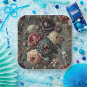 🩸 An Intimidating Bloom – Gothic Victorian ペーパープレート (パーティー)