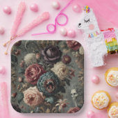 🩸 An Intimidating Bloom – Gothic Victorian ペーパープレート (パーティー)