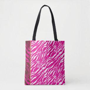 An intricate floral pattern in pink and white, art トートバッグ