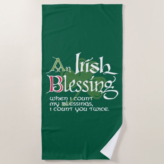 An Irish Blessing ビーチタオル (正面)