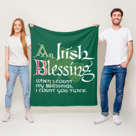 An Irish Blessing フリースブランケット