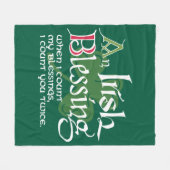 An Irish Blessing フリースブランケット (正面(横))