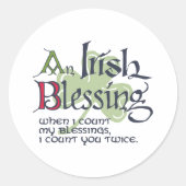 An Irish Blessing ラウンドシール (正面)