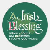 An Irish Blessing ラウンドシール (正面)