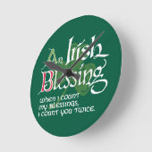 An Irish Blessing ラウンド壁時計 (傾斜)