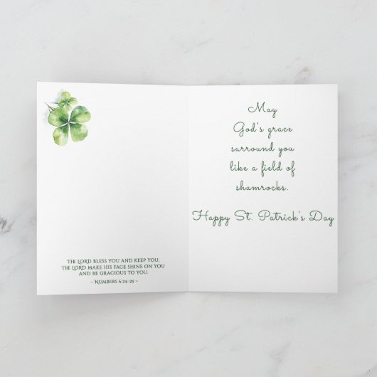 An Irish Blessing – Christian St. Patrick’s Day シーズンカード (内部)