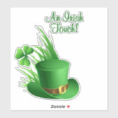 An Irish Touch Leprechaun Clove Hat in Grass シール (シート)