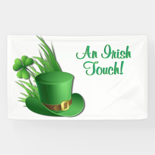 An Irish Touch Leprechaun Clove Hat in Grass 横断幕 (横)