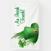 An Irish Touch Leprechaun Clove Hat in Grass 横断幕 (縦)